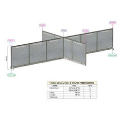 GOF Office X-Shaped Partition 156D x 288W x 48H - Kainosbuy.com