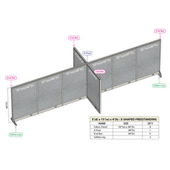 GOF Office X-Shaped Partition 60D x 180W x 48H - Kainosbuy.com