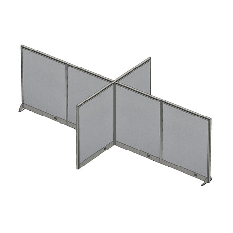 GOF 96"D x 192"W x 48”/60”/72”H, X-Shaped Freestanding Fabric Partition Package