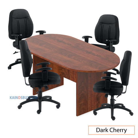 6ft. Racetrack Conference Table with<br>4 Chairs (G11651B) - Kainosbuy.com