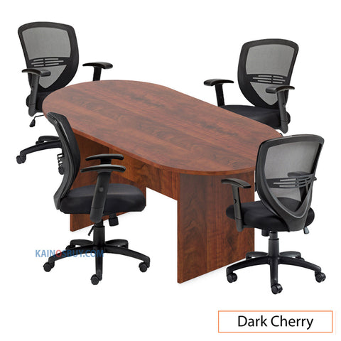 6ft. Racetrack Conference Table with<br>4 Chairs (G11320B) - Kainosbuy.com