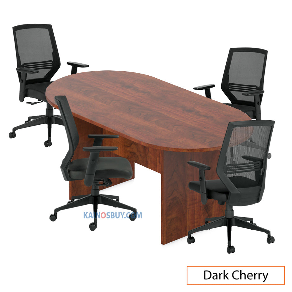 6ft. Racetrack Conference Table with<br> 4 Chairs (G12112B) - Kainosbuy.com