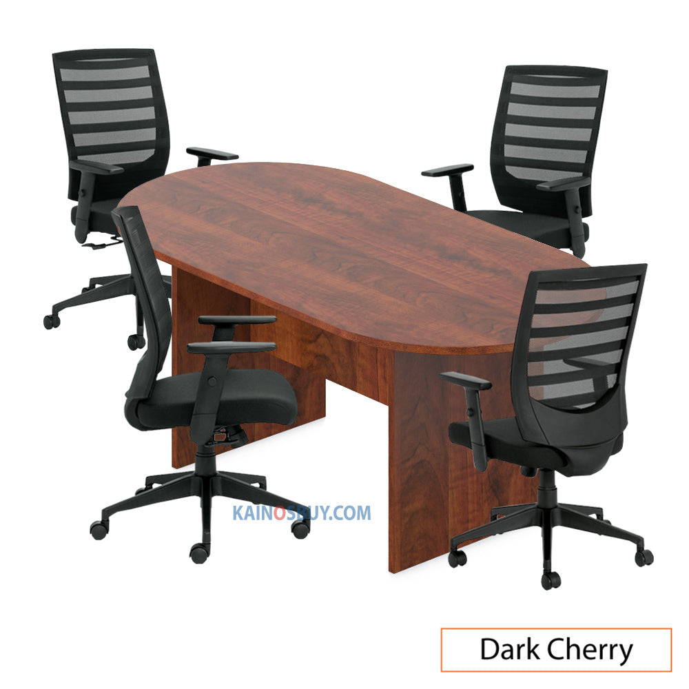 6ft. Racetrack Conference Table with<br>4 Chairs (G11920B) - Kainosbuy.com