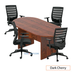 6ft. Racetrack Conference Table with<br>4 Chairs (G11920B) - Kainosbuy.com