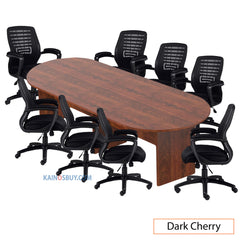 10ft. Racetrack Conference Table with <br>8 Chairs (G11750B) - Kainosbuy.com