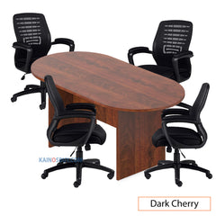 6ft. Racetrack Conference Table with<br>4 Chairs (G11750B) - Kainosbuy.com