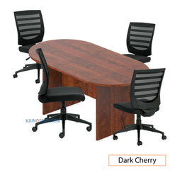 6ft. Racetrack Conference Table with<br>4 Chairs (G11922B) - Kainosbuy.com