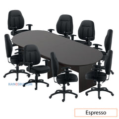 10ft. Racetrack Conference Table with<br> 8 Chairs (G11651B) - Kainosbuy.com