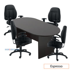 6ft. Racetrack Conference Table with<br>4 Chairs (G11651B) - Kainosbuy.com