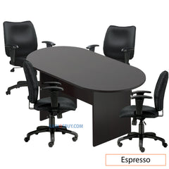 6ft. Racetrack Conference Table with<br> 4 Chairs (G11612B) - Kainosbuy.com