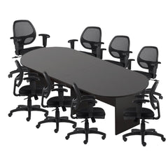 6ft, 8ft, 10ft Racetrack Conference Table and Chair (G11647B) Set