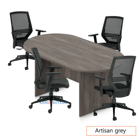6ft. Racetrack Conference Table with<br> 4 Chairs (G12112B) - Kainosbuy.com