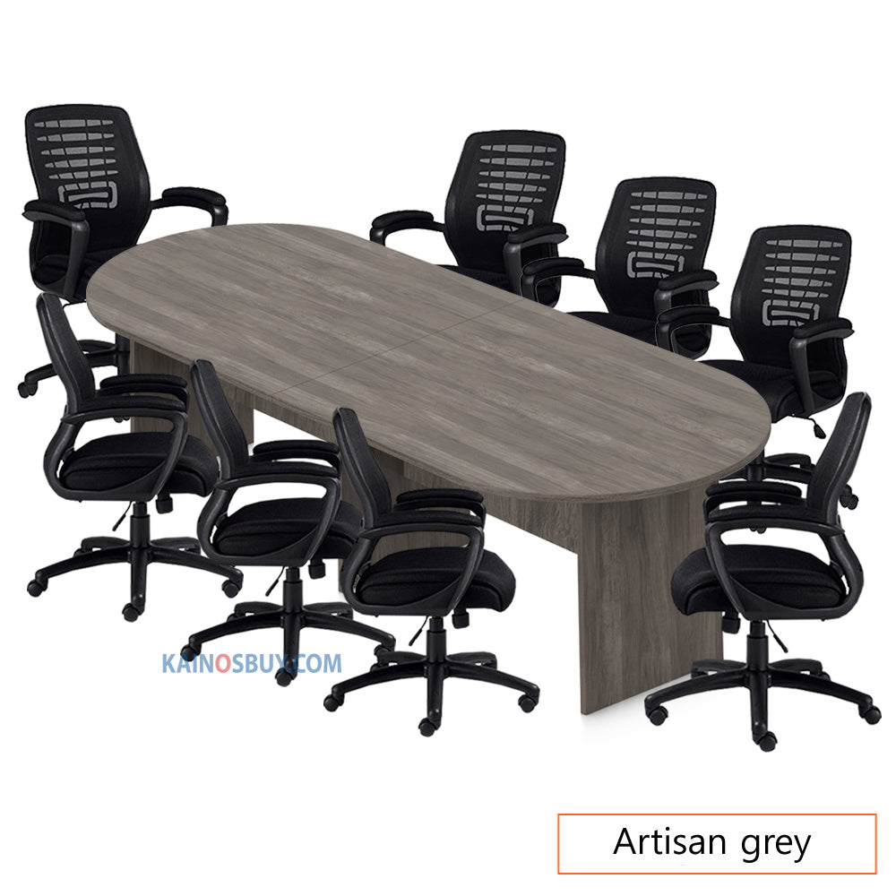 10ft. Racetrack Conference Table with <br>8 Chairs (G11750B) - Kainosbuy.com