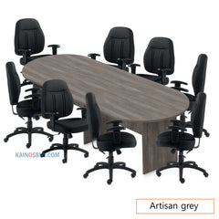 10ft. Racetrack Conference Table with<br> 8 Chairs (G11651B) - Kainosbuy.com
