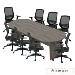 10ft. Racetrack Conference Table with<br>8 Chairs (G12112B) - Kainosbuy.com
