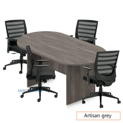 6ft. Racetrack Conference Table with<br>4 Chairs (G11921B) - Kainosbuy.com