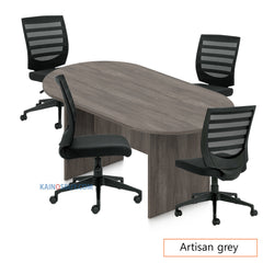6ft. Racetrack Conference Table with<br>4 Chairs (G11922B) - Kainosbuy.com