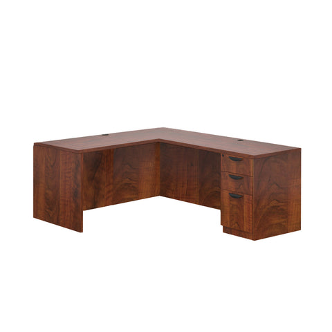 L66D - 5.5' x 6' L-Shape Workstation (Credenza Shell with B/B/F Pedestal)