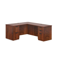 L66D - 5.5' x 6' L-Shape Workstation (Credenza Shell with B/B/F, F/F Pedestals)