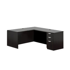 L66D - 5.5' x 6' L-Shape Workstation (Credenza Shell with B/B/F Pedestal)