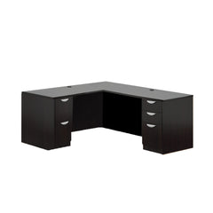 L66D - 5.5' x 6' L-Shape Workstation (Credenza Shell with B/B/F, F/F Pedestals)