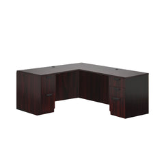 L66D - 5.5' x 6' L-Shape Workstation (Credenza Shell with B/B/F, F/F Pedestals)