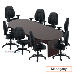 10ft. Racetrack Conference Table with<br> 8 Chairs (G11651B) - Kainosbuy.com