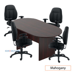 6ft. Racetrack Conference Table with<br>4 Chairs (G11651B) - Kainosbuy.com