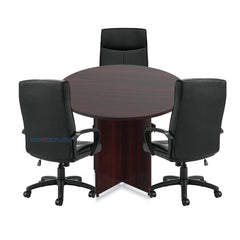 42" Round Table/Cross Base  with 3 Chairs (G11782B) - Kainosbuy.com