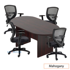 6ft. Racetrack Conference Table with<br>4 Chairs (G11320B) - Kainosbuy.com