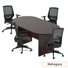 6ft. Racetrack Conference Table with<br> 4 Chairs (G12112B) - Kainosbuy.com