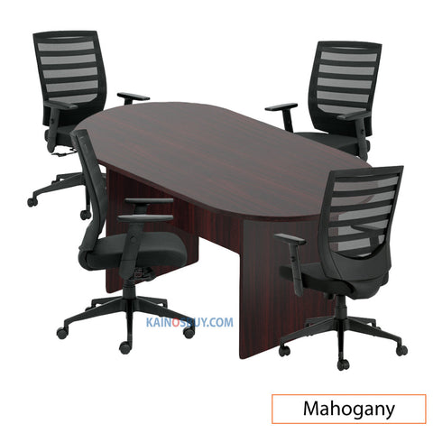 6ft. Racetrack Conference Table with<br>4 Chairs (G11920B) - Kainosbuy.com
