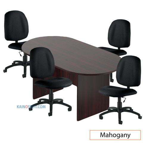 6ft. Racetrack Conference Table with<br>4 Chairs (G11650B) - Kainosbuy.com