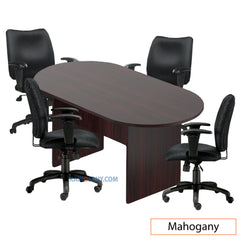 6ft. Racetrack Conference Table with<br> 4 Chairs (G11612B) - Kainosbuy.com