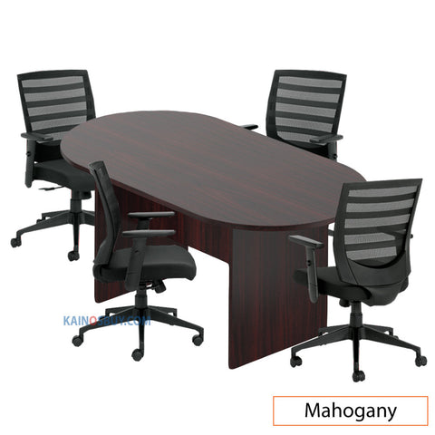 6ft. Racetrack Conference Table with<br>4 Chairs (G11921B) - Kainosbuy.com