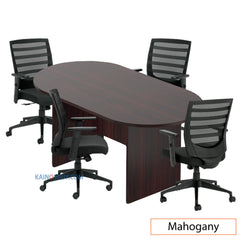 6ft. Racetrack Conference Table with<br>4 Chairs (G11921B) - Kainosbuy.com