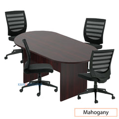 6ft. Racetrack Conference Table with<br>4 Chairs (G11922B) - Kainosbuy.com