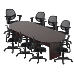 6ft, 8ft, 10ft Racetrack Conference Table and Chair (G11647B) Set