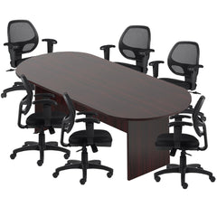 6ft, 8ft, 10ft Racetrack Conference Table and Chair (G11647B) Set