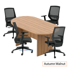 6ft. Racetrack Conference Table with<br> 4 Chairs (G12112B) - Kainosbuy.com