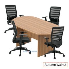 6ft. Racetrack Conference Table with<br>4 Chairs (G11920B) - Kainosbuy.com