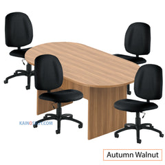 6ft. Racetrack Conference Table with<br>4 Chairs (G11650B) - Kainosbuy.com