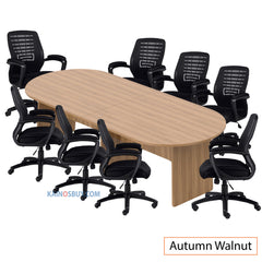 10ft. Racetrack Conference Table with <br>8 Chairs (G11750B) - Kainosbuy.com