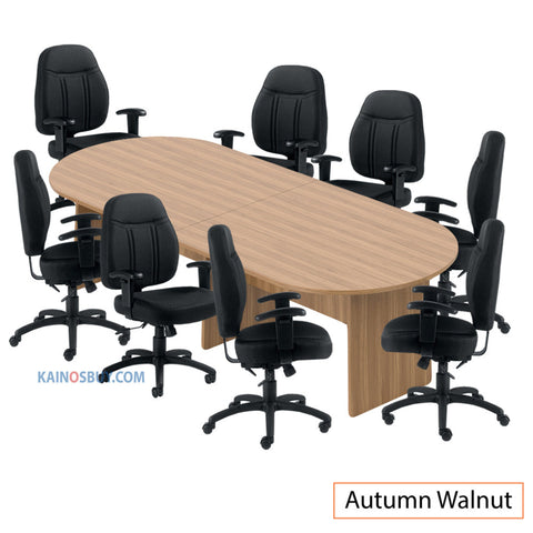 10ft. Racetrack Conference Table with<br> 8 Chairs (G11651B) - Kainosbuy.com