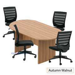 6ft. Racetrack Conference Table with<br>4 Chairs (G11922B) - Kainosbuy.com
