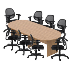 6ft, 8ft, 10ft Racetrack Conference Table and Chair (G11647B) Set