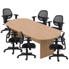 6ft, 8ft, 10ft Racetrack Conference Table and Chair (G11647B) Set